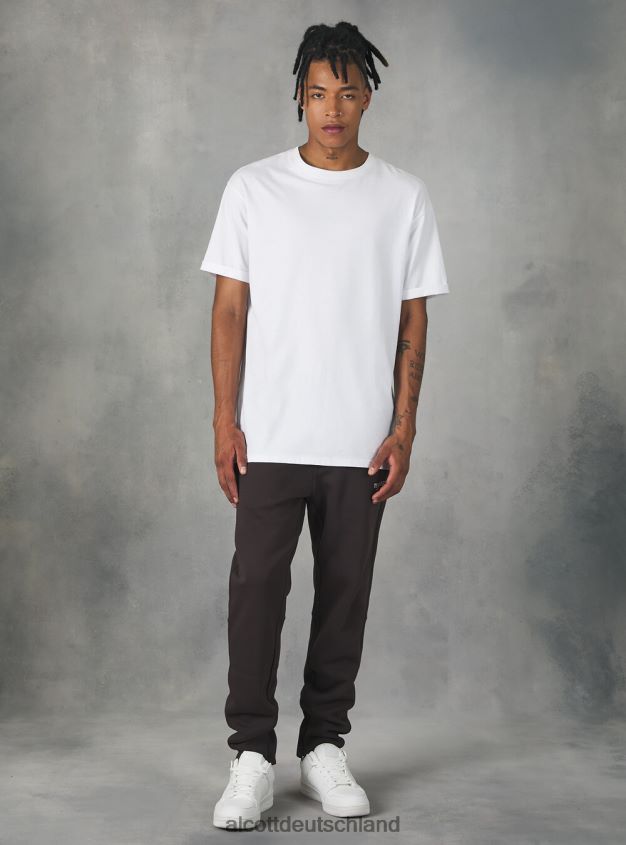 Kleidung de Alcott Männer Jogginghose mit Team 053-Aufdruck bg1 beige dunkel 88J68R1164