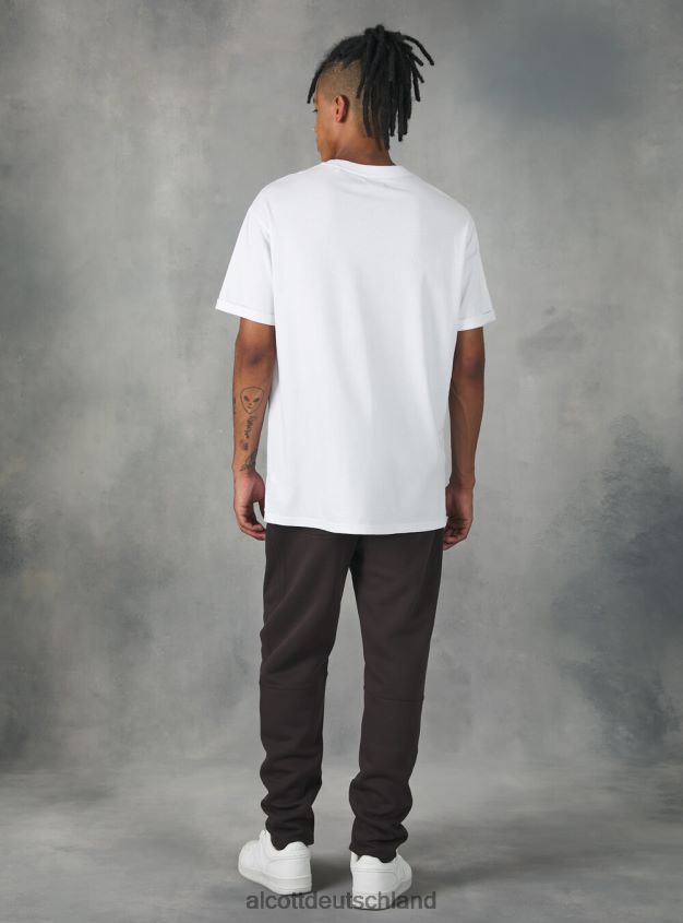 Kleidung de Alcott Männer Jogginghose mit Team 053-Aufdruck bg1 beige dunkel 88J68R1164