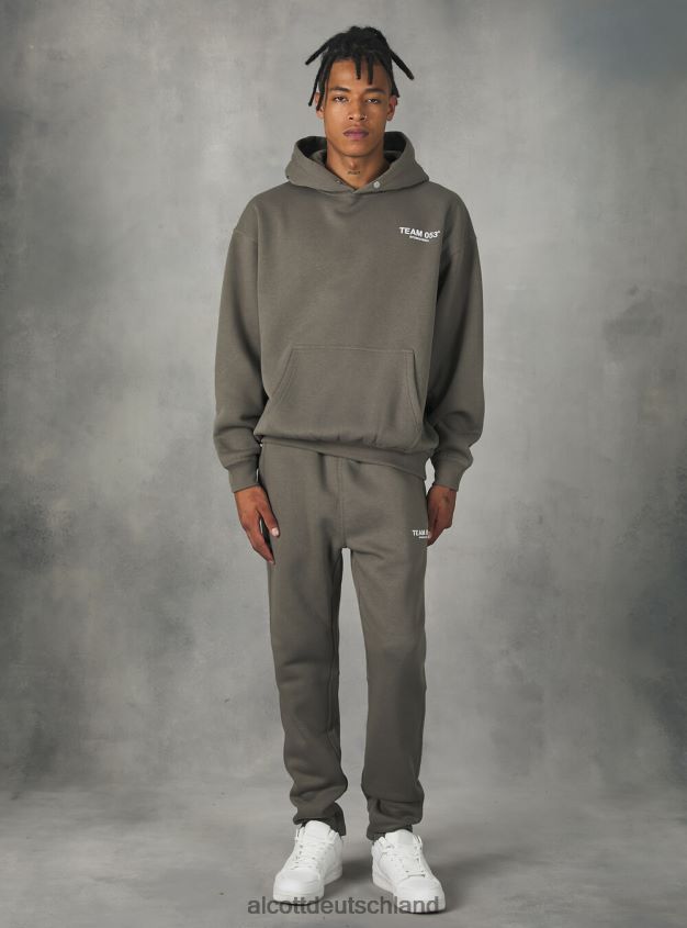 Kleidung de Alcott Männer Jogginghose mit Team 053-Aufdruck bg1 beige dunkel 88J68R769