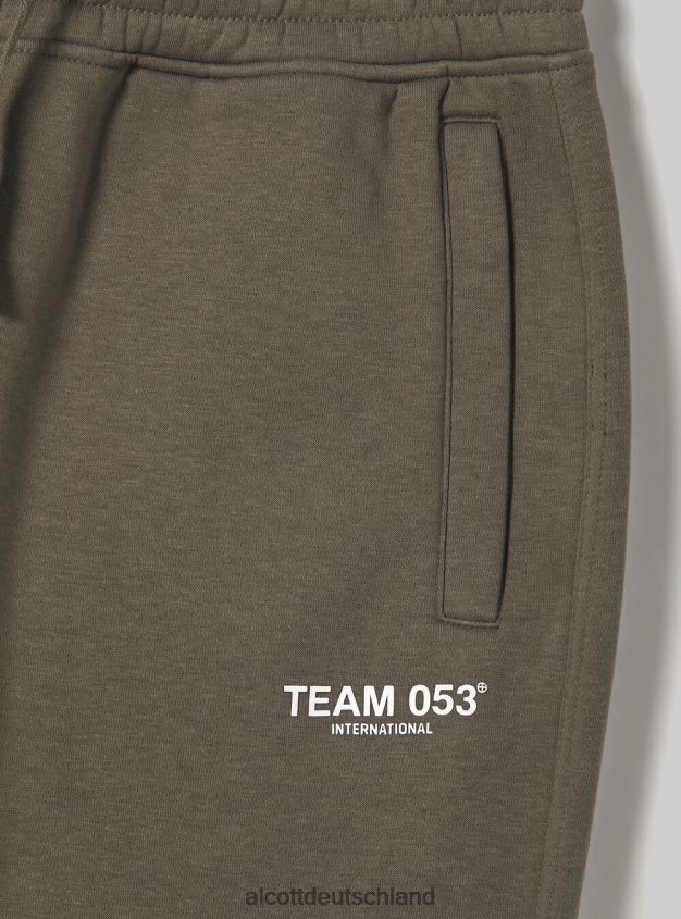 Kleidung de Alcott Männer Jogginghose mit Team 053-Aufdruck bg1 beige dunkel 88J68R769