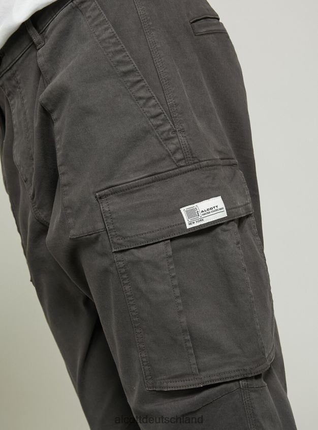 Kleidung de Alcott Männer Pantaloni Cargo aus Twill-Stretch gy2 grau mittel 88J68R1029