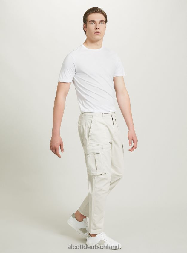 Kleidung de Alcott Männer Pantaloni Cargo aus Twill-Stretch gy2 grau mittel 88J68R651