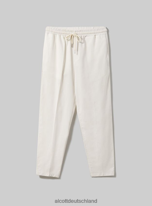 Kleidung de Alcott Männer Pantaloni Jogger Misto Lino wh1 naturweiß 88J68R1048