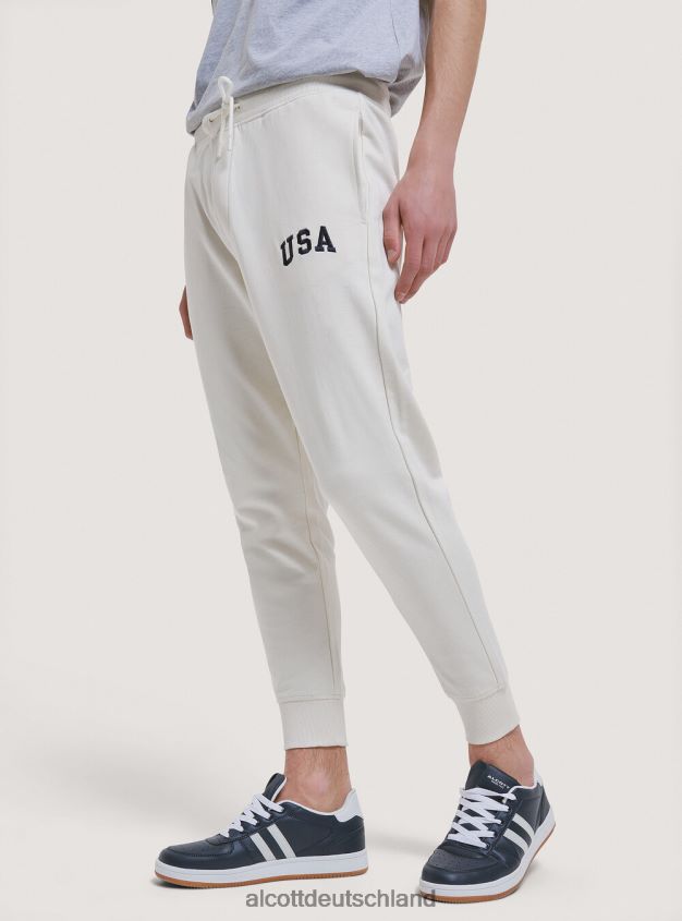 Kleidung de Alcott Männer Plüsch-Jogginghose hellgrau meliert 88J68R872