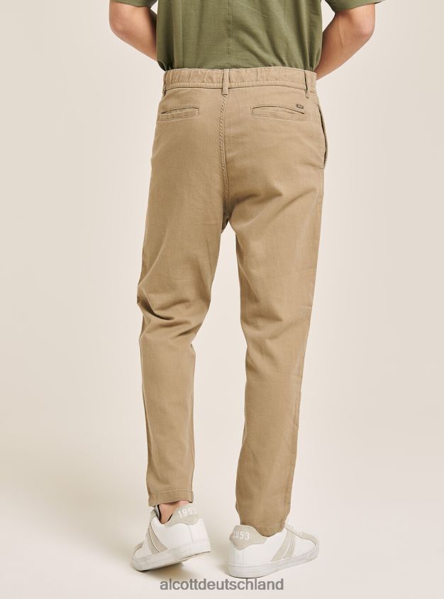 Kleidung de Alcott Männer Schnürhose aus Leinenmischung c017 weiß 88J68R1072