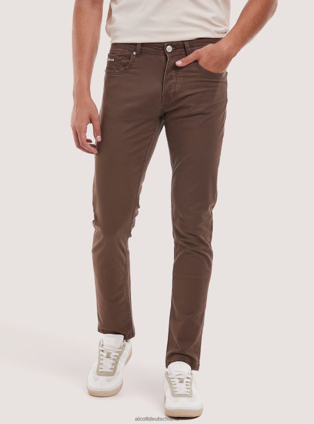 Kleidung de Alcott Männer Skinny-Fit-Hose aus recycelter Baumwolle bk1 schwarz 88J68R1081