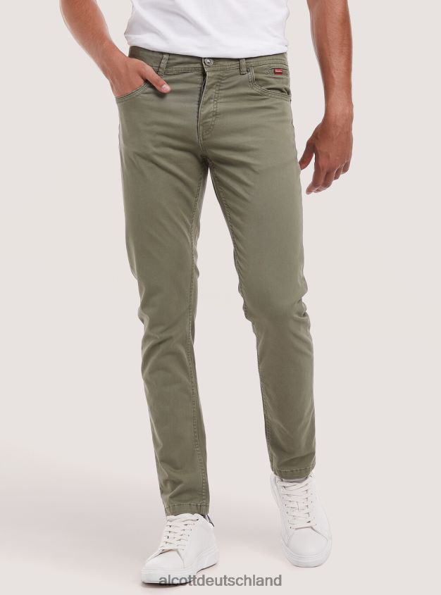 Kleidung de Alcott Männer Skinny-Fit-Hose aus recycelter Baumwolle bk1 schwarz 88J68R1123