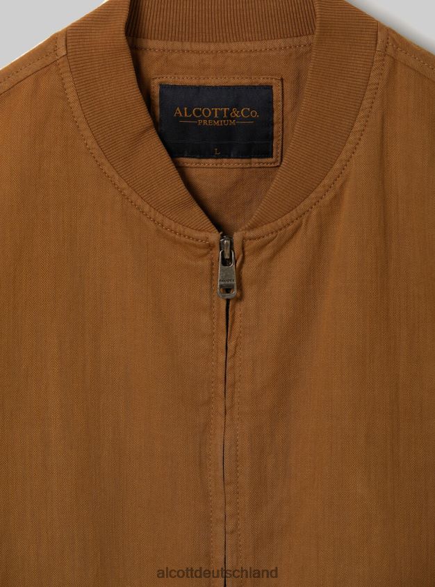 Kleidung de Alcott Männer Bomberjacke aus Leinen Blau 88J68R741