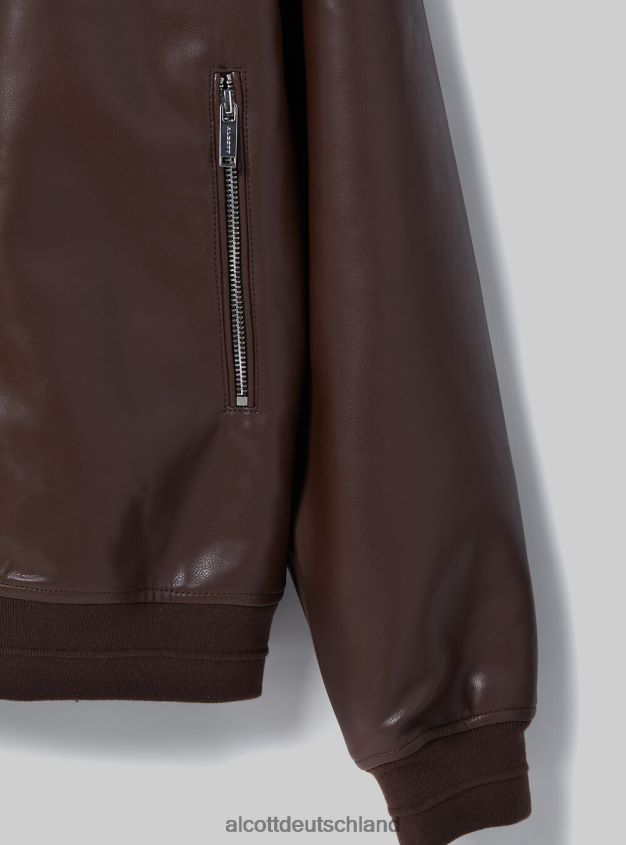 Kleidung de Alcott Männer Bomberjacke in Lederoptik bk1 schwarz 88J68R787