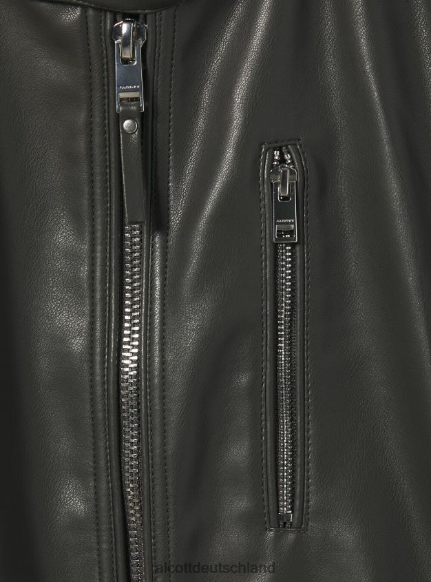 Kleidung de Alcott Männer Jacke aus Öko-Leder mit Reißverschluss Schwarz 88J68R1153