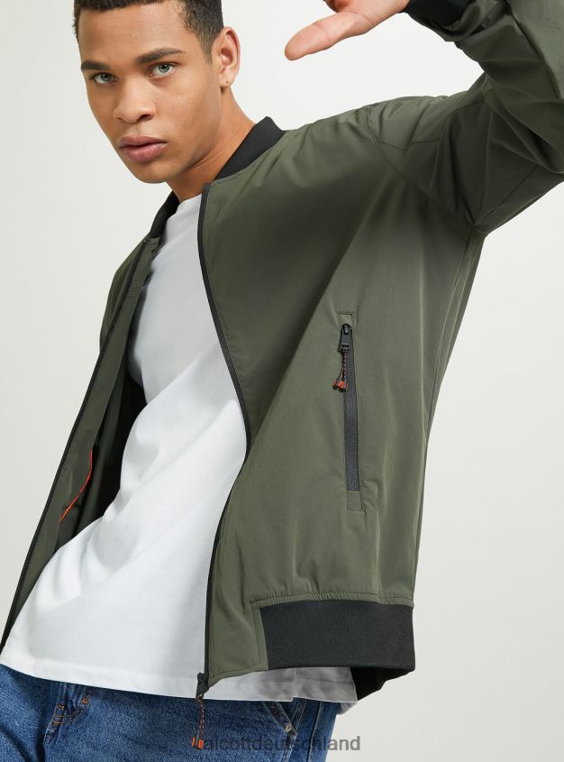 Kleidung de Alcott Männer Jacke mit gerippten Details Schwarz 88J68R964