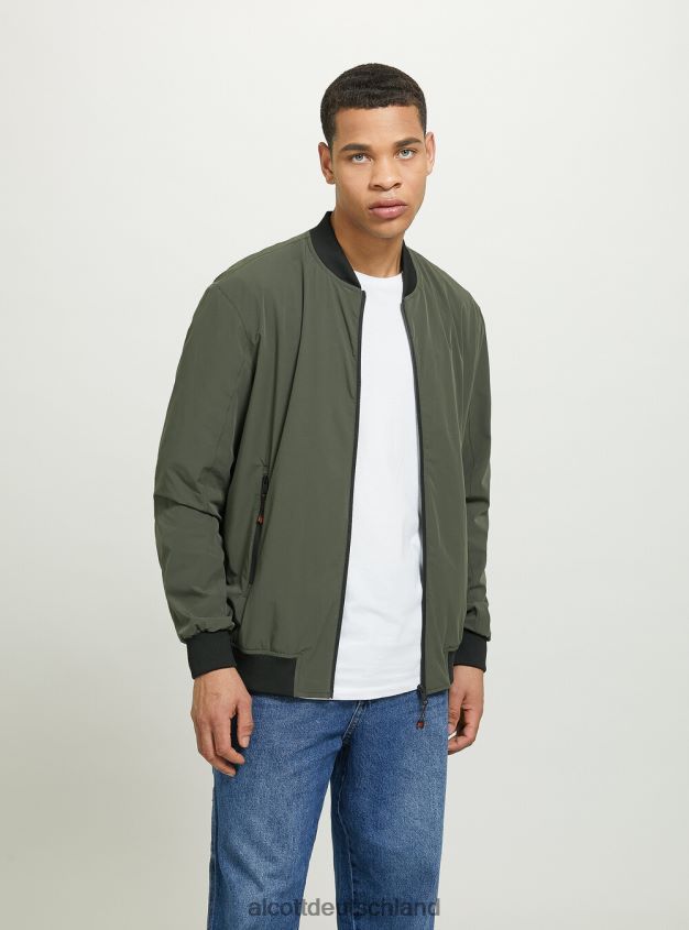 Kleidung de Alcott Männer Jacke mit gerippten Details Schwarz 88J68R964