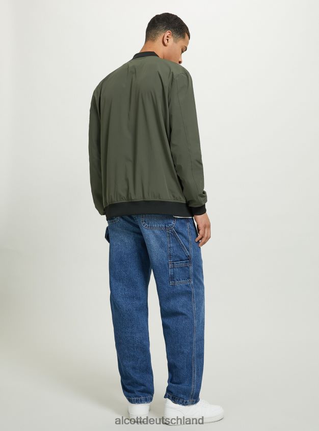 Kleidung de Alcott Männer Jacke mit gerippten Details Schwarz 88J68R964