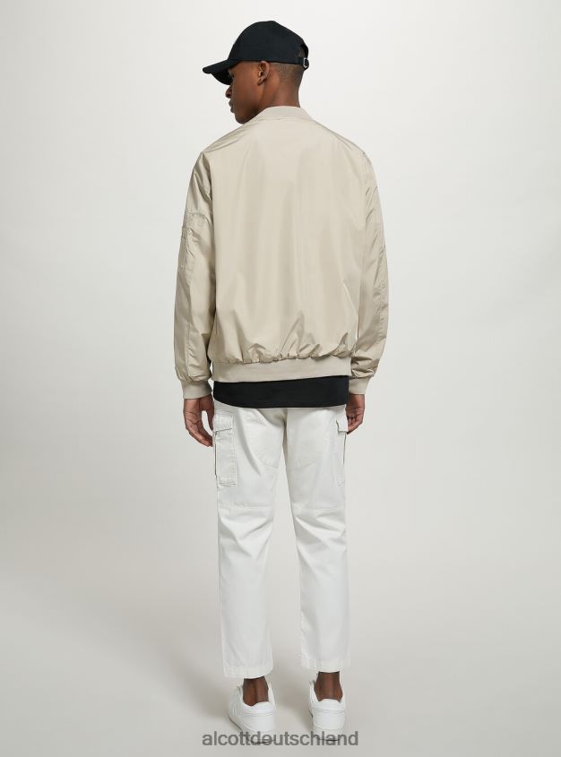 Kleidung de Alcott Männer winddichte Bomberjacke mit normaler Passform ky2 kaky mittel 88J68R1024