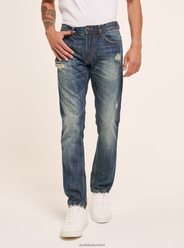 Kleidung de Alcott Männer Jeans Slim-Fit azurblau 88J68R806