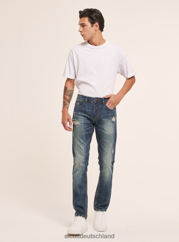 Kleidung de Alcott Männer Jeans Slim-Fit azurblau 88J68R806