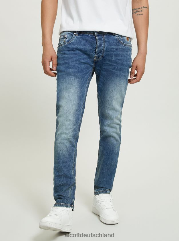 Kleidung de Alcott Männer Skinny-Fit-Jeans aus Stretch-Denim d002 mitteldunkelblau 88J68R1152