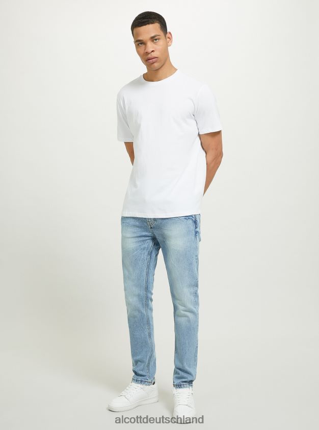 Kleidung de Alcott Männer Slim-Fit-Jeans aus Baumwolle d003 mittelblau 88J68R684
