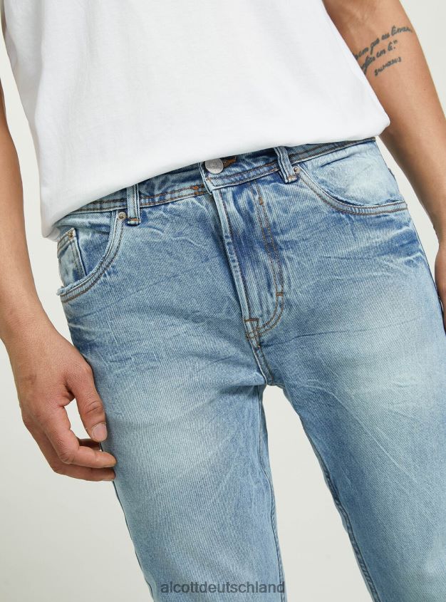 Kleidung de Alcott Männer Slim-Fit-Jeans aus Baumwolle d003 mittelblau 88J68R684