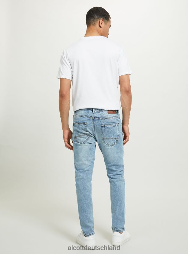Kleidung de Alcott Männer Slim-Fit-Jeans aus Baumwolle d003 mittelblau 88J68R684