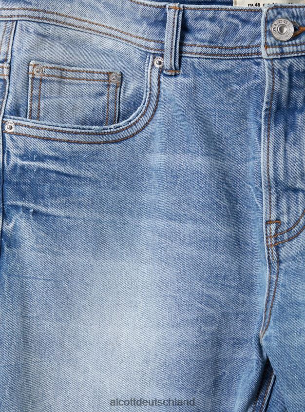 Kleidung de Alcott Männer Slim-Fit-Jeans aus Baumwolle d003 mittelblau 88J68R684