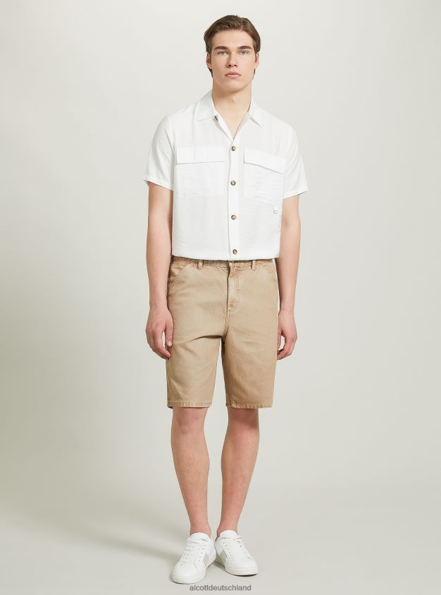Kleidung de Alcott Männer Bermuda-Leinwand-Zimmermann gn3 grünes Licht 88J68R867