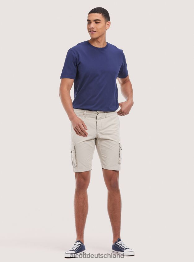 Kleidung de Alcott Männer Bermudashorts aus Baumwolle mit großen Taschen c0586 ecru' 88J68R854