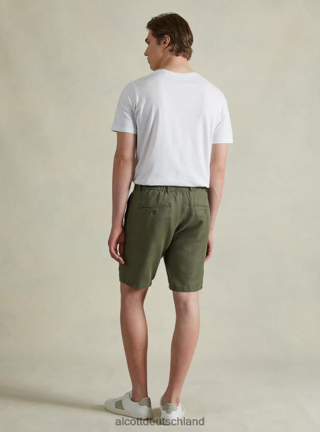 Kleidung de Alcott Männer Bermudashorts aus Leinenmischung mit Kordelzug in der Taille bg2 beige mittel 88J68R1094