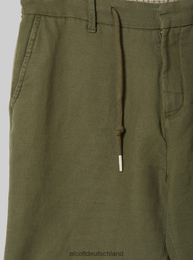 Kleidung de Alcott Männer Bermudashorts aus Leinenmischung mit Kordelzug in der Taille bg2 beige mittel 88J68R1094