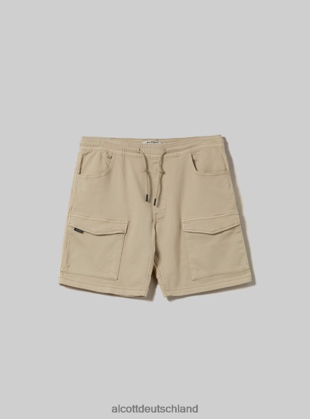 Kleidung de Alcott Männer Cargo-Bermudashorts aus Baumwolle sa3 Sandlicht 88J68R1132