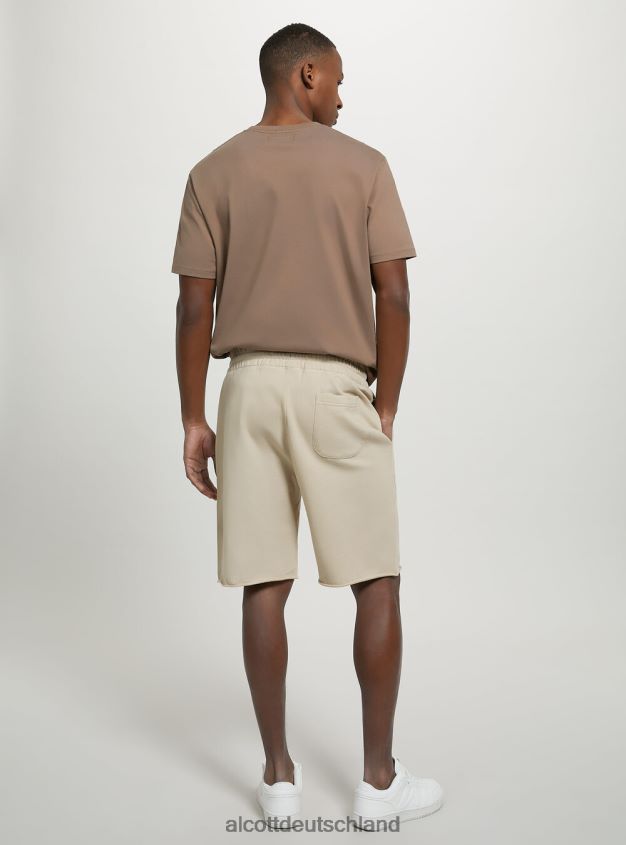 Kleidung de Alcott Männer Jogger-Bermudashorts aus Baumwolle bk1 schwarz 88J68R1061