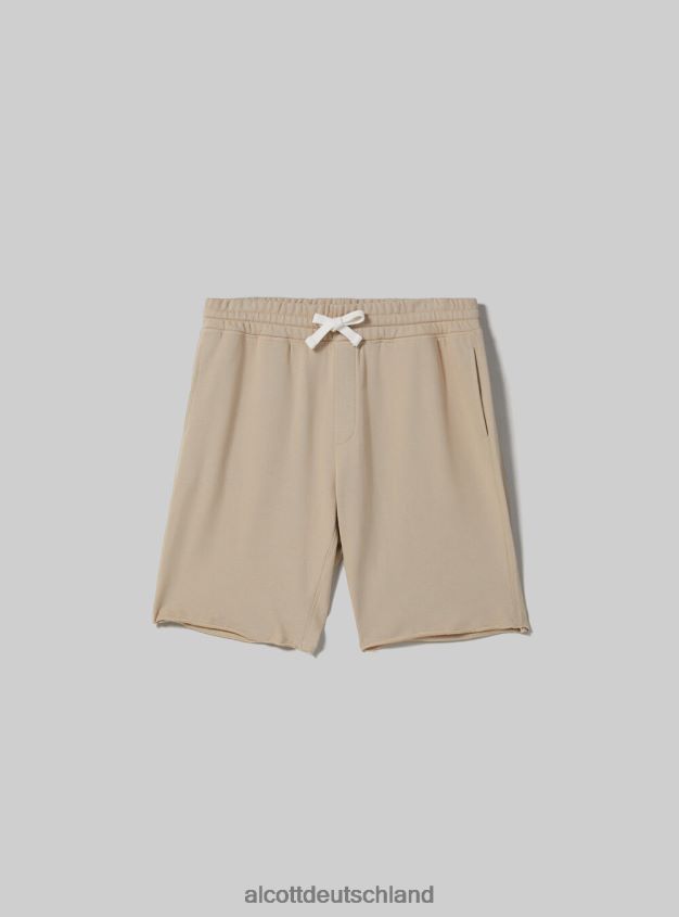 Kleidung de Alcott Männer Jogger-Bermudashorts aus Baumwolle bk1 schwarz 88J68R1061