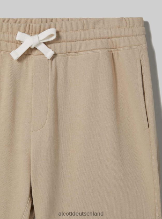 Kleidung de Alcott Männer Jogger-Bermudashorts aus Baumwolle bk1 schwarz 88J68R1061