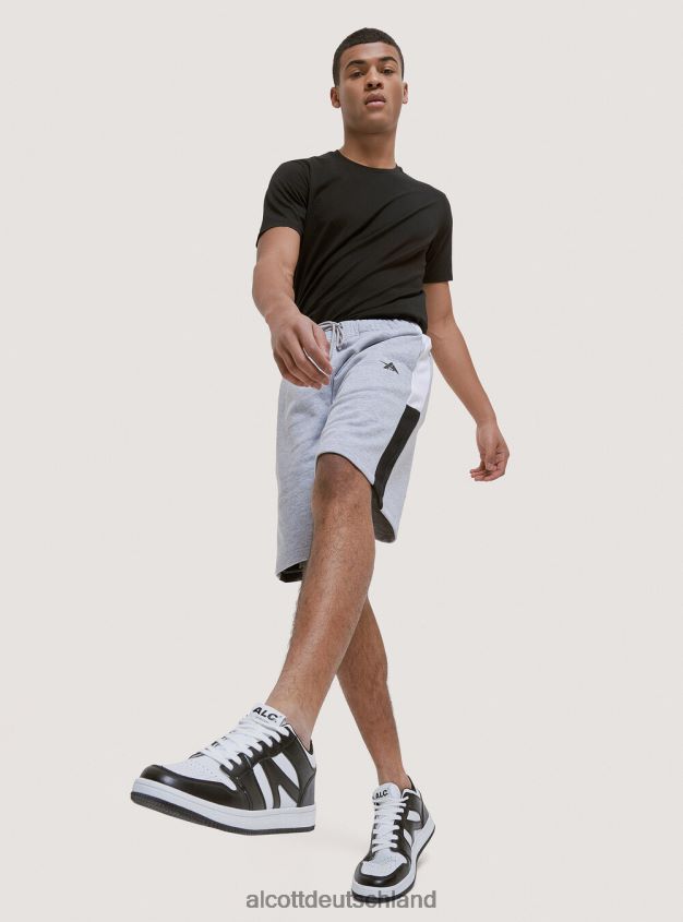 Kleidung de Alcott Männer Kurze Hose aus weicher Baumwolle mit Aufdruck Schwarz 88J68R1103