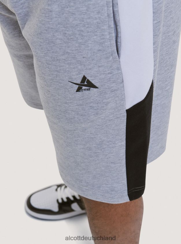 Kleidung de Alcott Männer Kurze Hose aus weicher Baumwolle mit Aufdruck Schwarz 88J68R1103