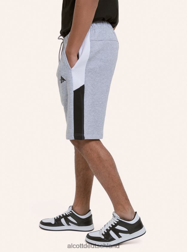Kleidung de Alcott Männer Kurze Hose aus weicher Baumwolle mit Aufdruck Schwarz 88J68R1103