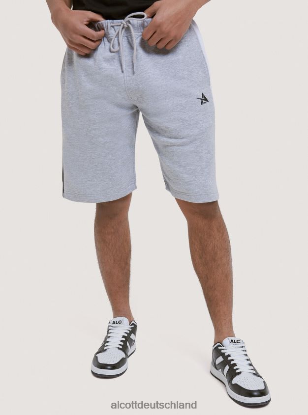 Kleidung de Alcott Männer Kurze Hose aus weicher Baumwolle mit Aufdruck Schwarz 88J68R1103