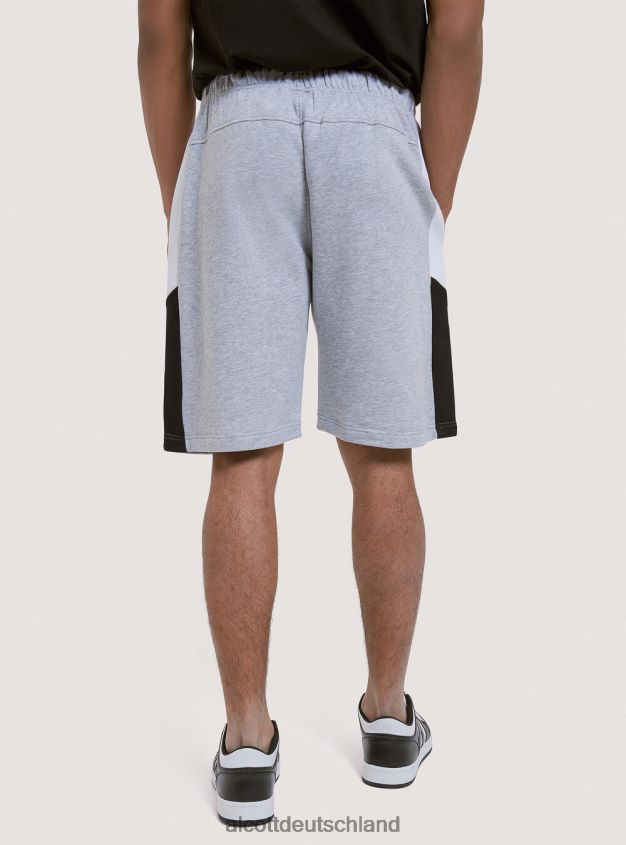 Kleidung de Alcott Männer Kurze Hose aus weicher Baumwolle mit Aufdruck Schwarz 88J68R1103