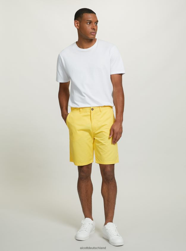 Kleidung de Alcott Männer Schlichte Bermudashorts aus Twill Schwarz 88J68R1134