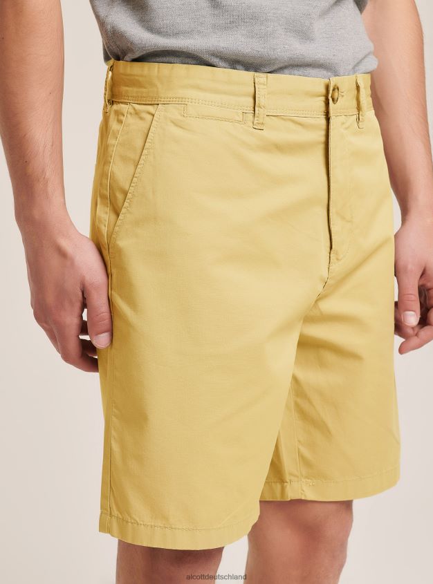 Kleidung de Alcott Männer Schlichte Bermudashorts aus Twill Schwarz 88J68R1171