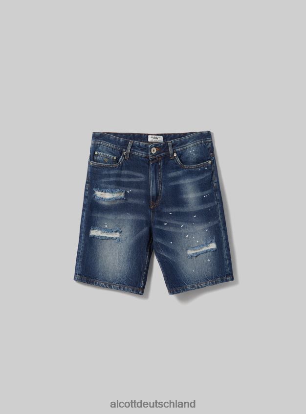 Kleidung de Alcott Männer Slim-Fit-Bermudashorts aus Stretch-Denim d004 mittelhellblau 88J68R636