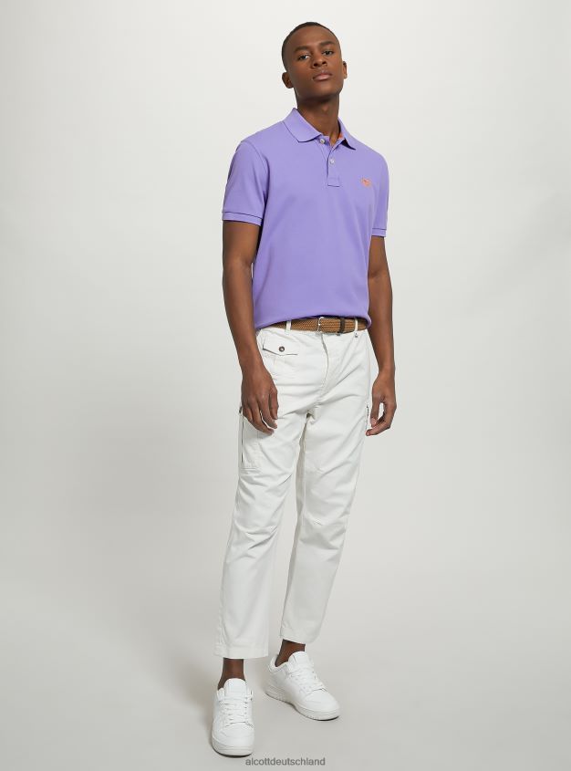 Kleidung de Alcott Männer Poloshirt aus Baumwollpiqué mit Stickerei wh3 weiß 88J68R1023