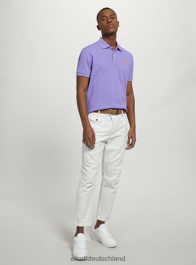 Kleidung de Alcott Männer Poloshirt aus Baumwollpiqué mit Stickerei wh3 weiß 88J68R1023