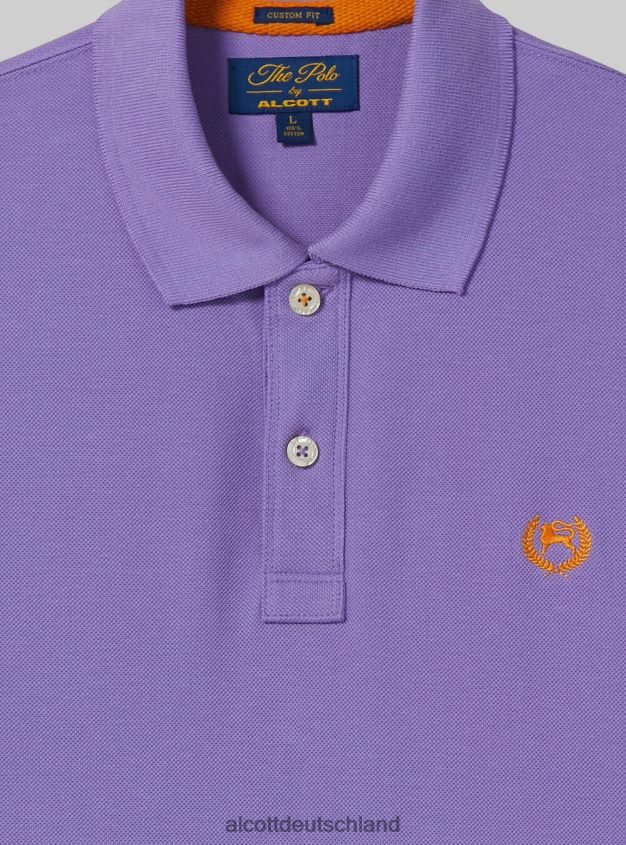 Kleidung de Alcott Männer Poloshirt aus Baumwollpiqué mit Stickerei wh3 weiß 88J68R1023