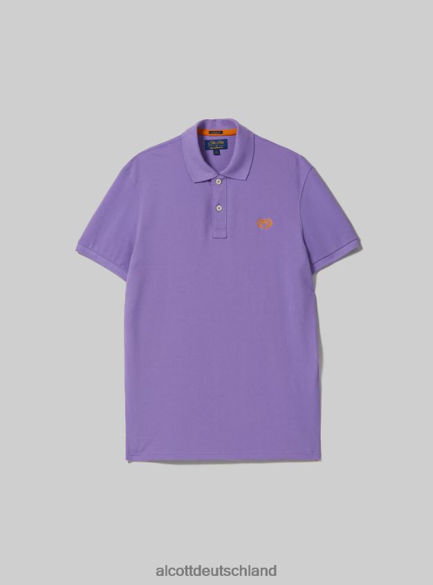 Kleidung de Alcott Männer Poloshirt aus Baumwollpiqué mit Stickerei wh3 weiß 88J68R1023