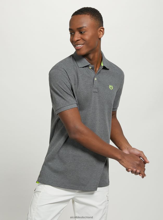 Kleidung de Alcott Männer Poloshirt aus Baumwollpiqué mit Stickerei wh3 weiß 88J68R1142