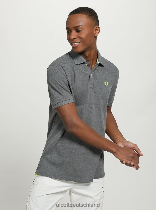 Kleidung de Alcott Männer Poloshirt aus Baumwollpiqué mit Stickerei wh3 weiß 88J68R1142