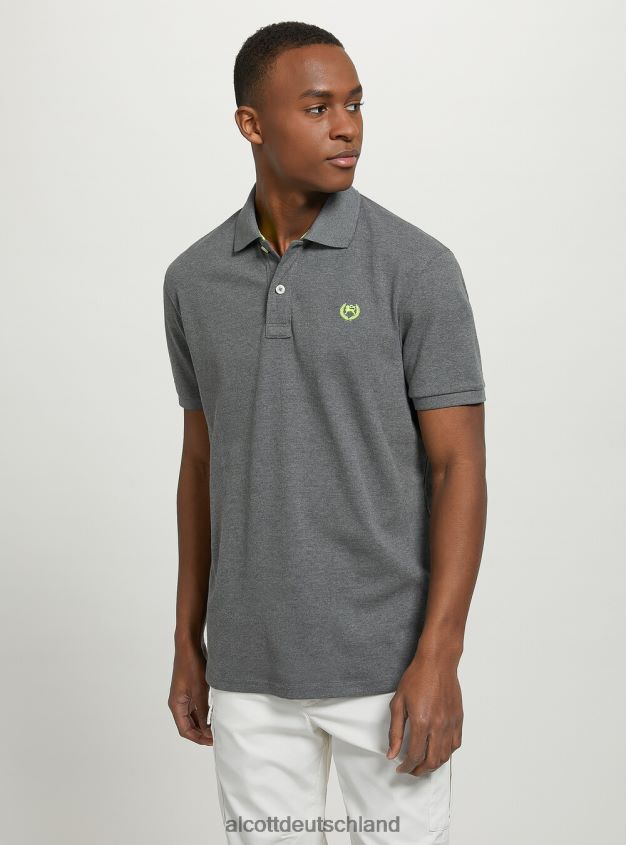 Kleidung de Alcott Männer Poloshirt aus Baumwollpiqué mit Stickerei wh3 weiß 88J68R1142