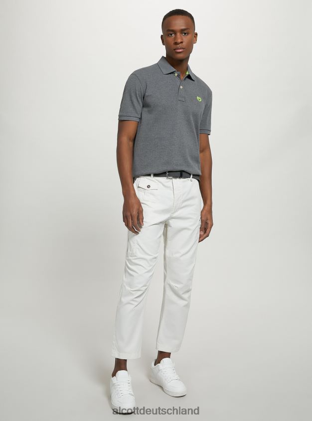 Kleidung de Alcott Männer Poloshirt aus Baumwollpiqué mit Stickerei wh3 weiß 88J68R1142