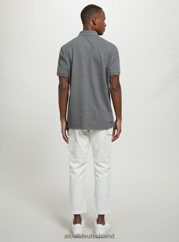 Kleidung de Alcott Männer Poloshirt aus Baumwollpiqué mit Stickerei wh3 weiß 88J68R1142